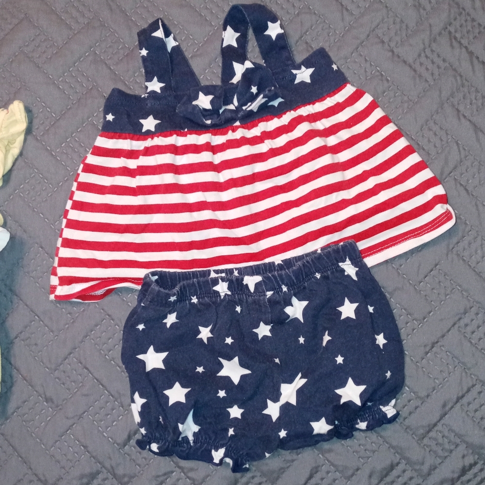 Red white and blue outfit